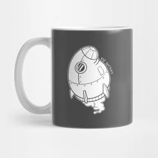 Fat Rocket (White) Mug